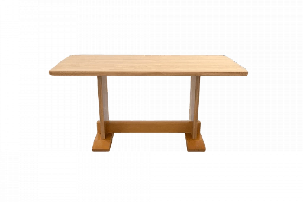 Beech and oak laminate table, 1970s 16