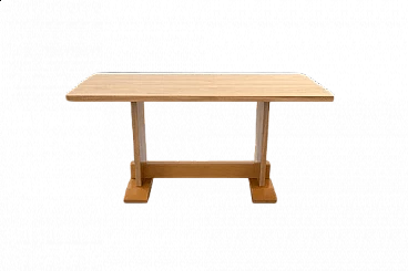 Beech and oak laminate table, 1970s