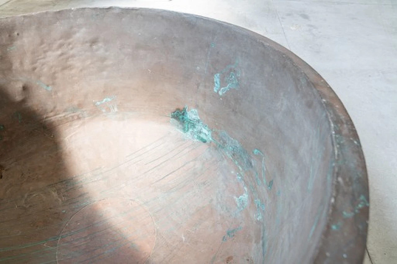 Copper cauldron with iron base, 19th century 3