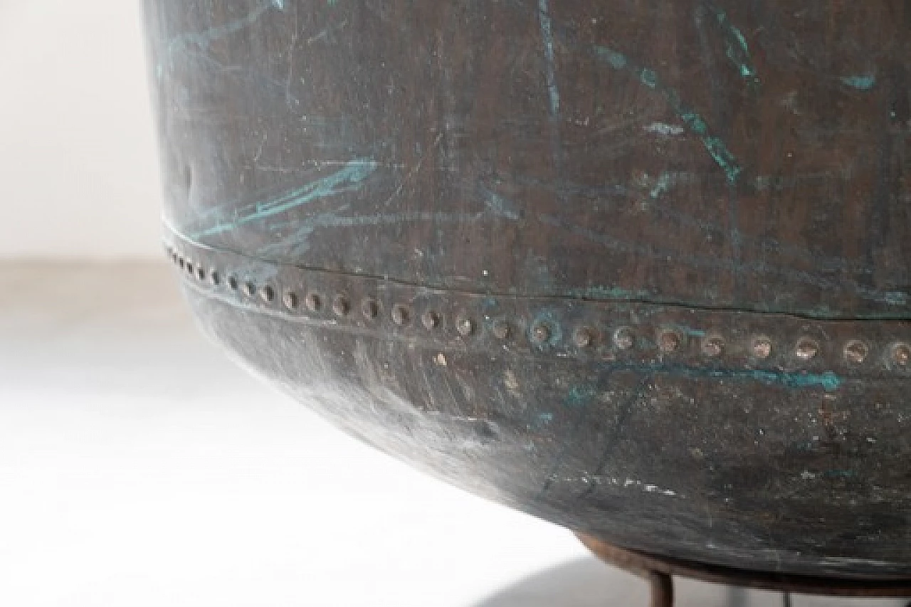 Copper cauldron with iron base, 19th century 6