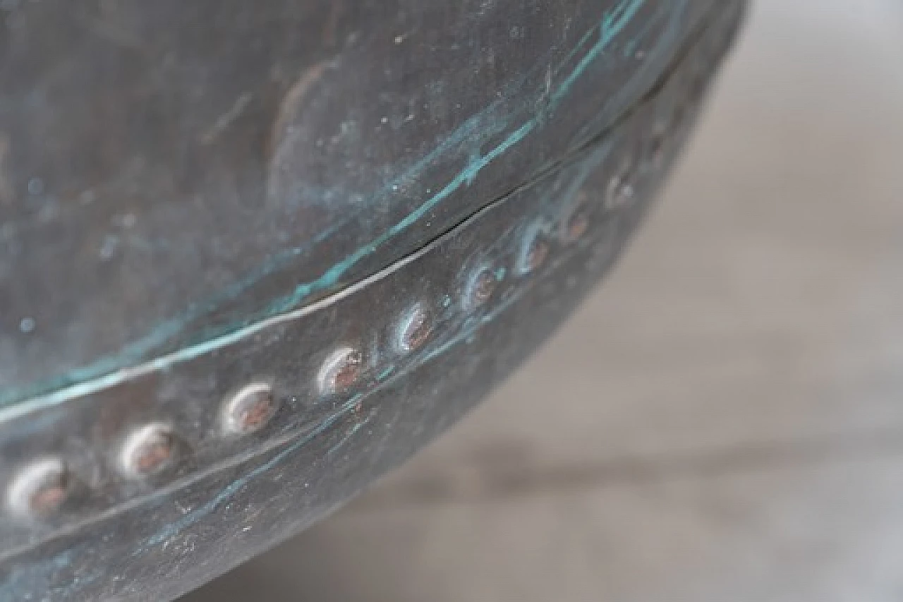 Copper cauldron with iron base, 19th century 9