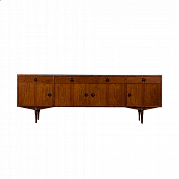 Rosewood sideboard with round sculptural handles, 1960s