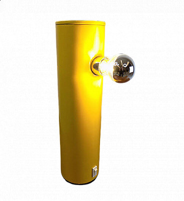 Cylinder yellow table lamp by Hillebrand, 1970s