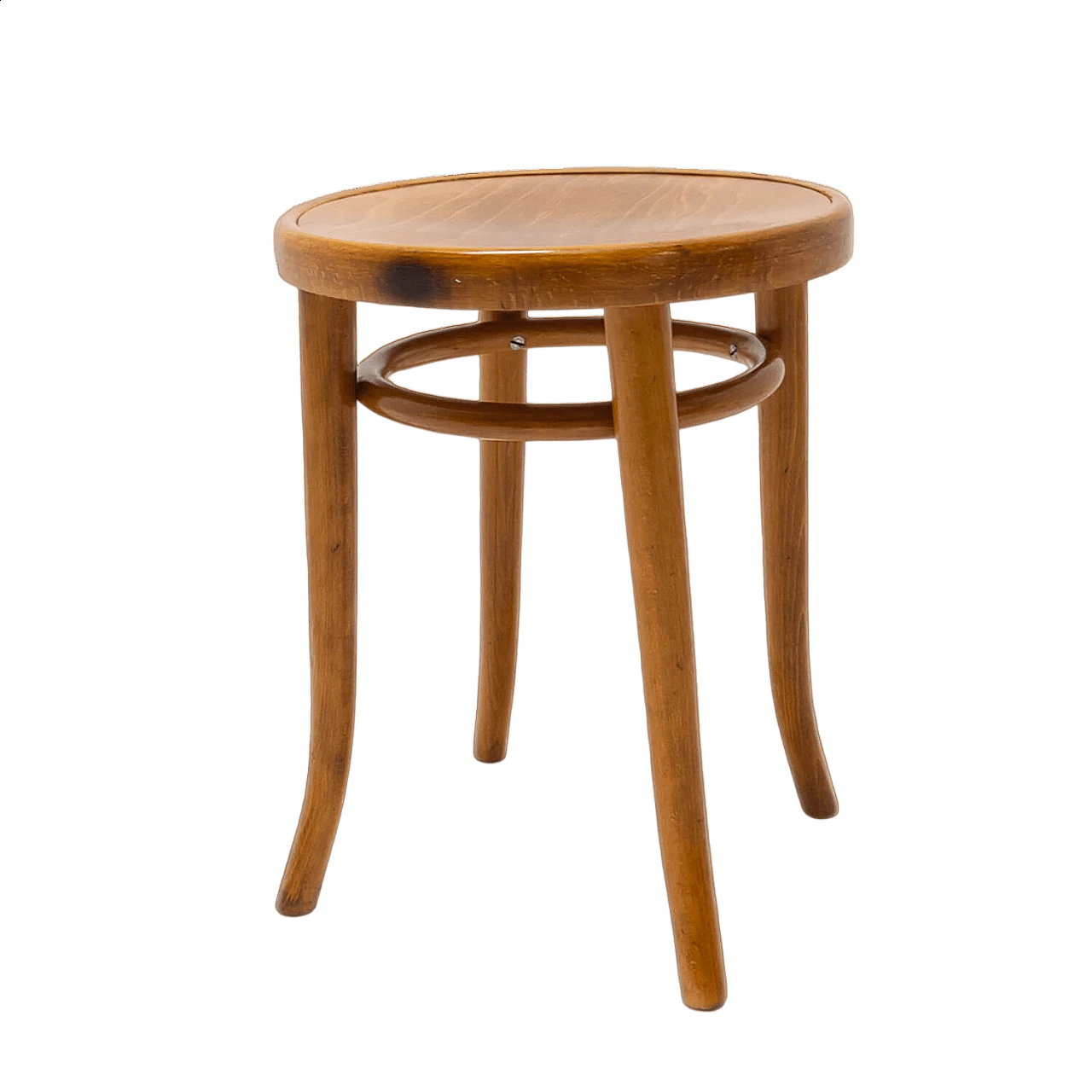 Sgabello in faggio curvato e compensato di Thonet, anni '20 16