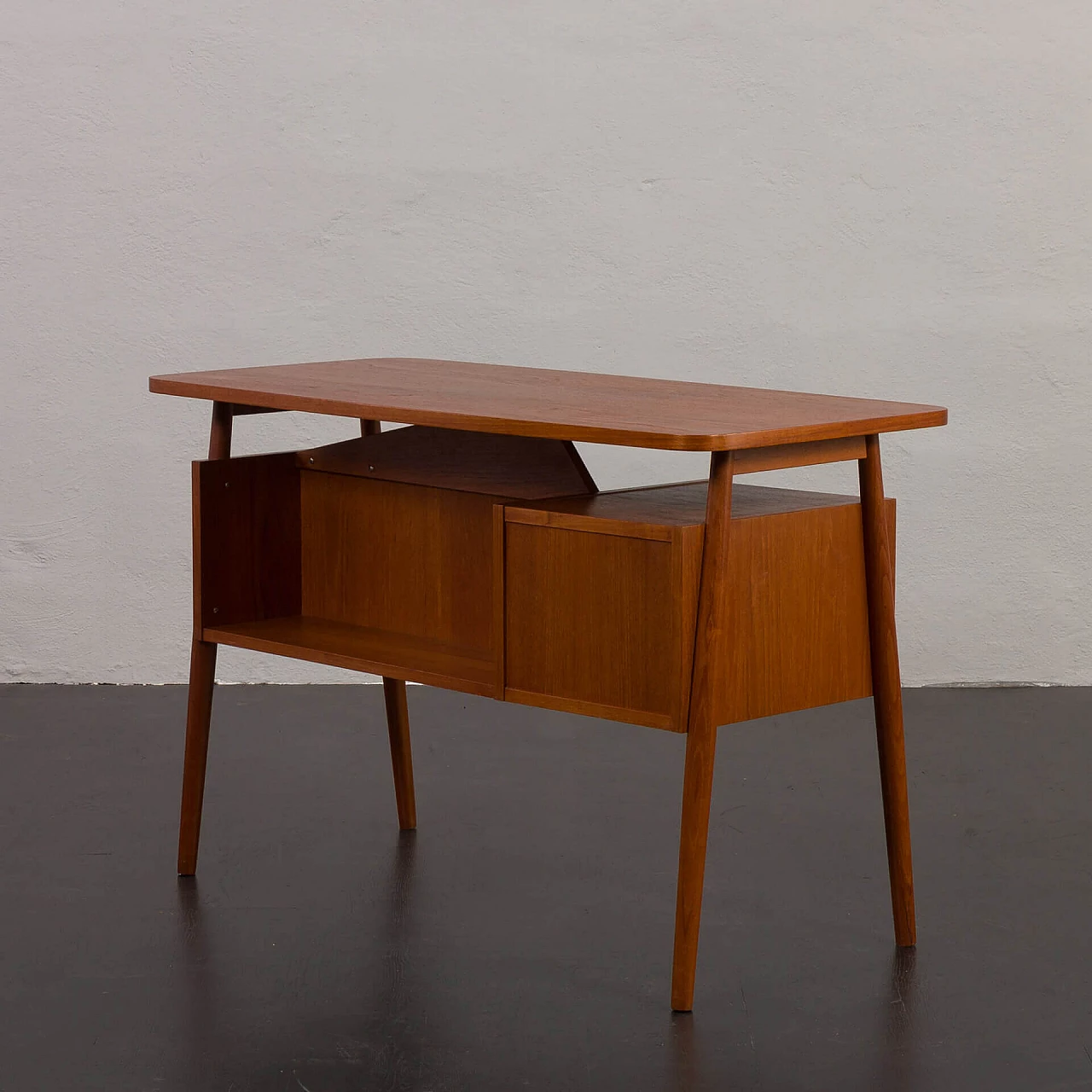 Danish teak desk by Gunnar Nielsen for Tibergaard, 1960s 8