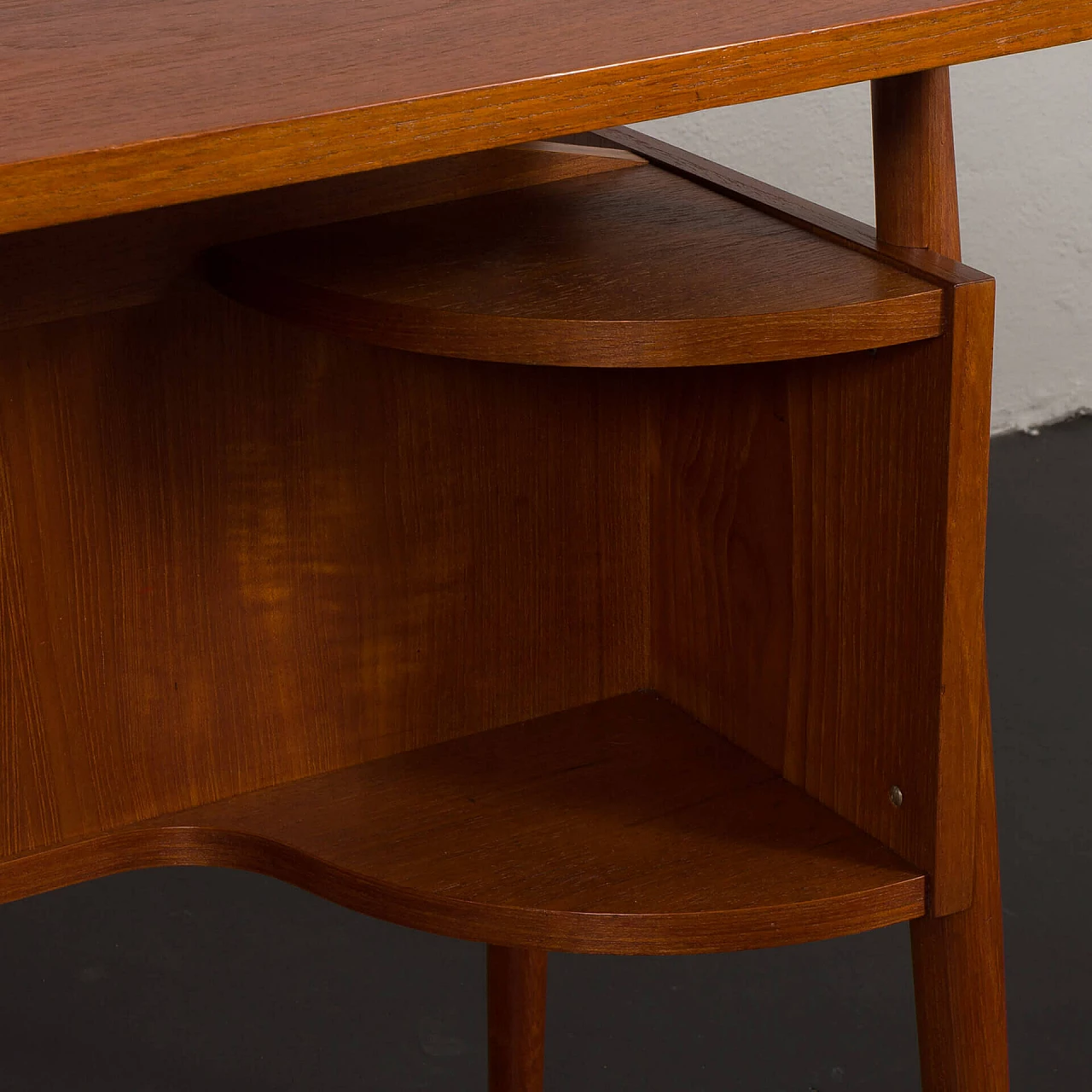 Danish teak desk by Gunnar Nielsen for Tibergaard, 1960s 11