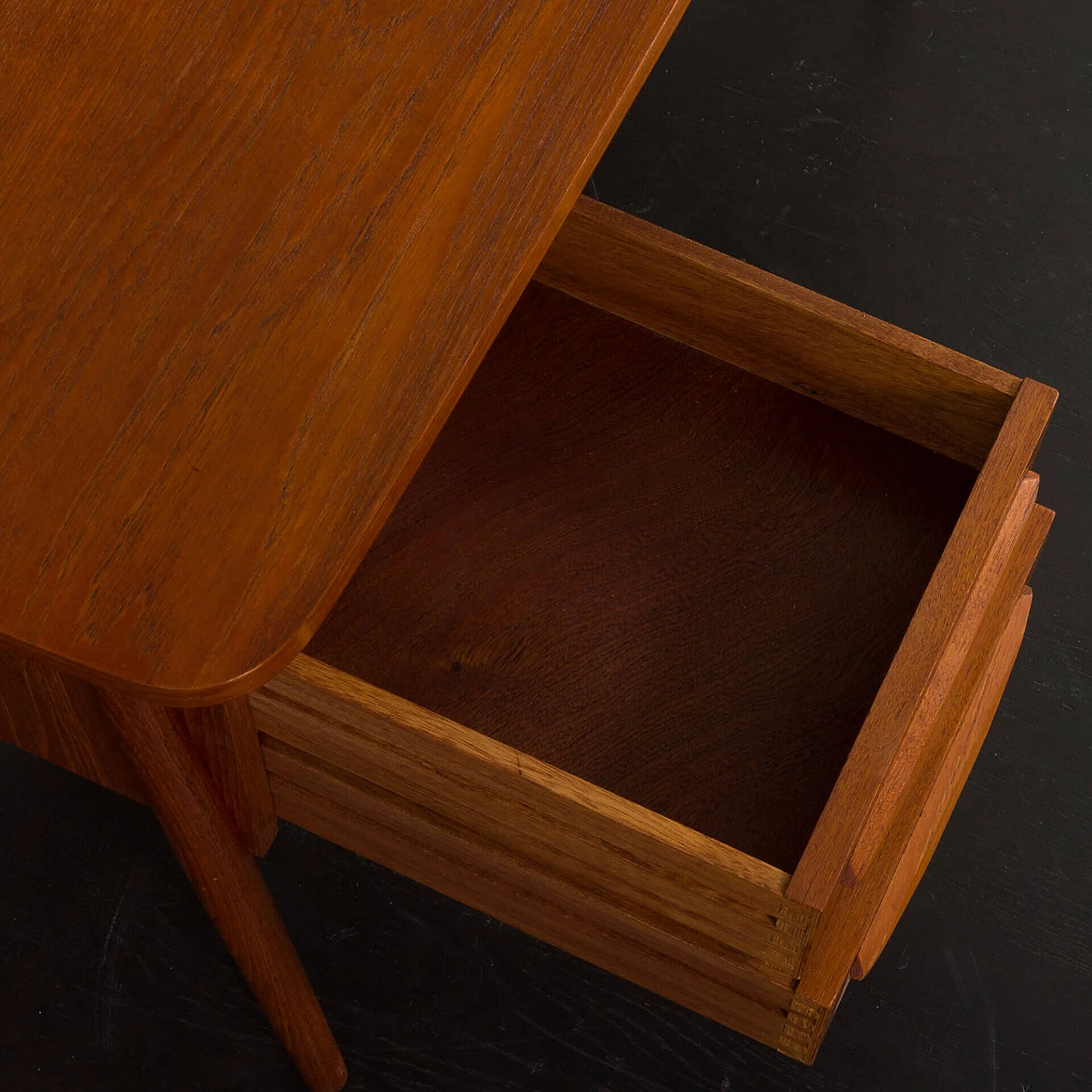 Danish teak desk by Gunnar Nielsen for Tibergaard, 1960s 13