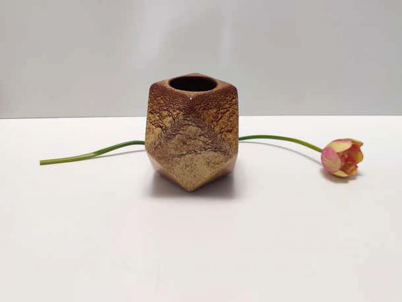 Portapenne postmoderno in ceramica smaltata di Giovanni Bertoncello per Schiavon, anni '70 3