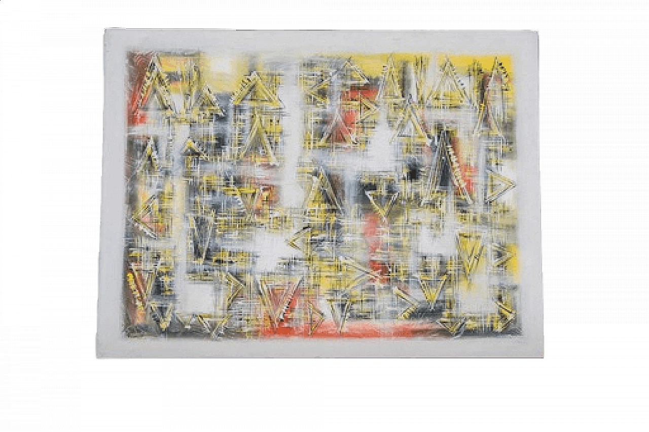 Abstract composition, acrylic painting on canvas, 2000s 16