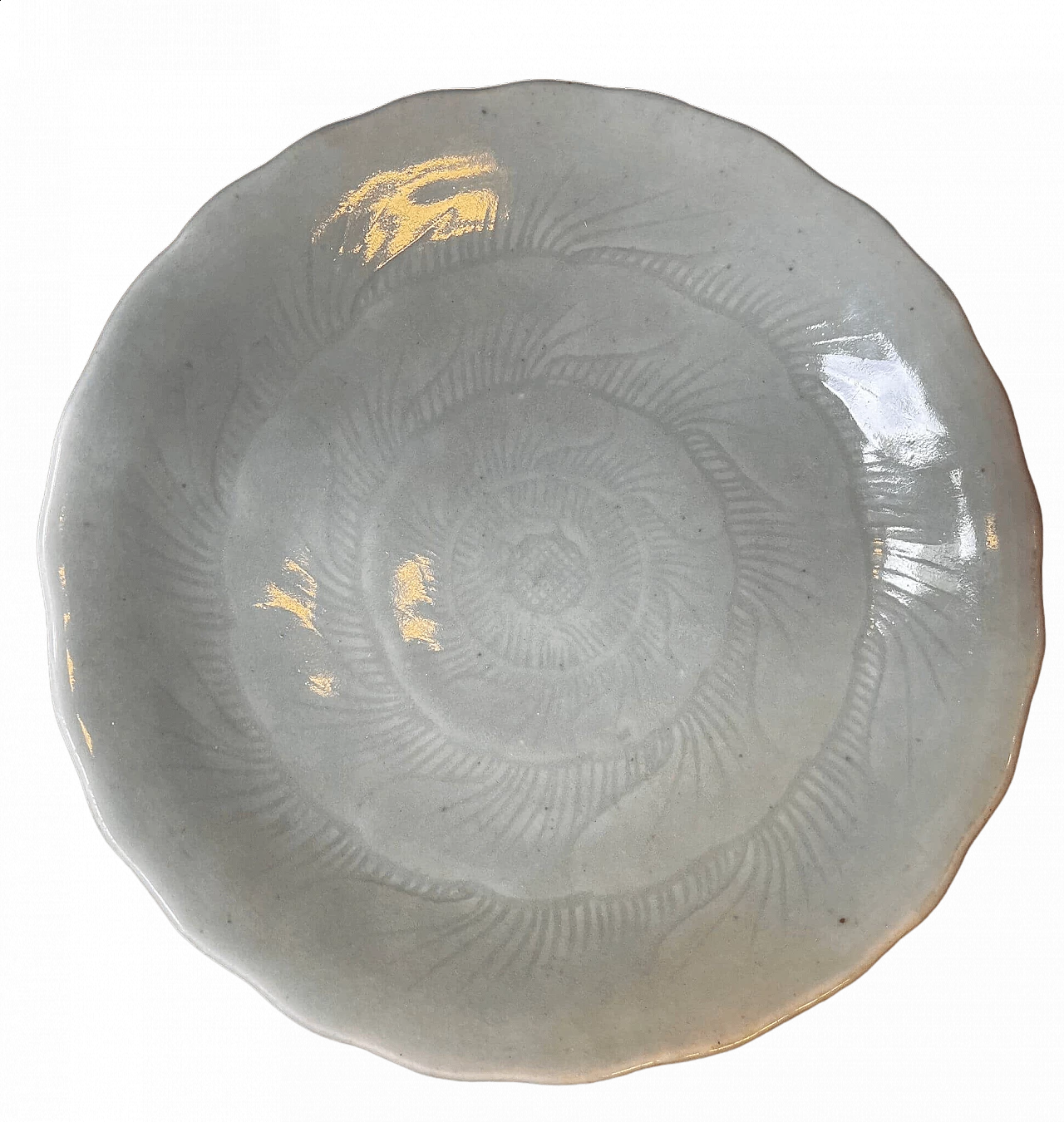 Piatto piccolo in ceramica Celadon, fine '800 6