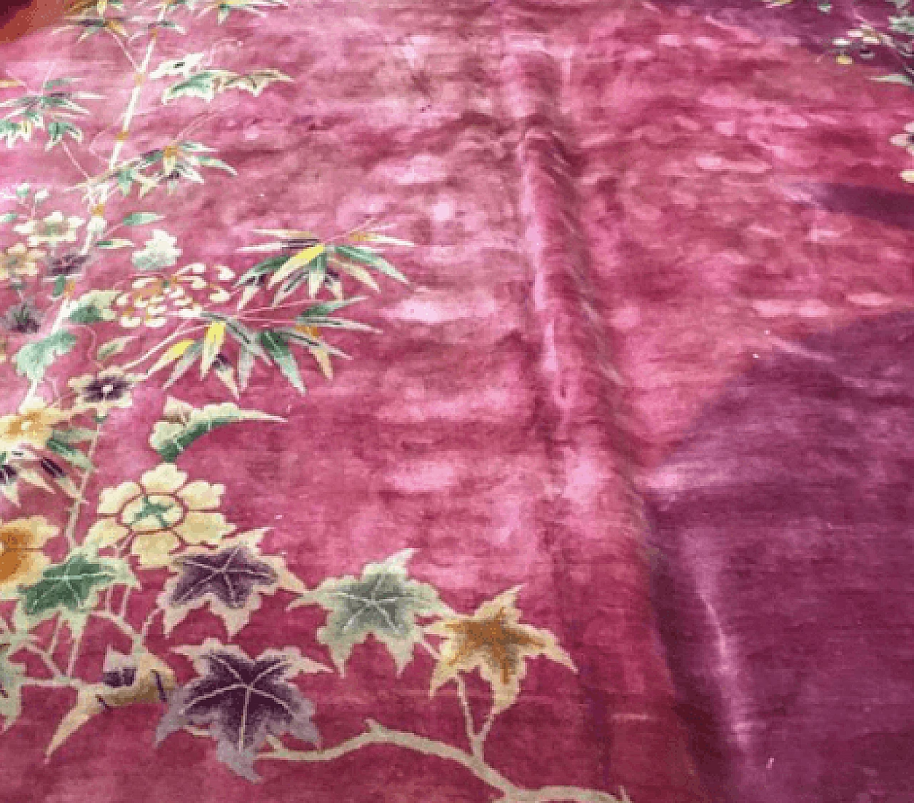 Tappeto cinese con motivi floreali, anni '30 4