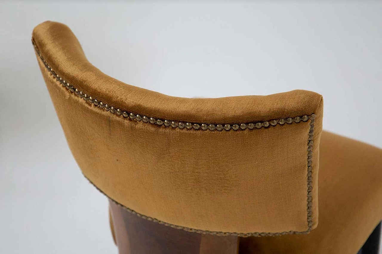 Coppia di poltrone in velluto giallo attribuite a Gio Ponti, anni '30 14