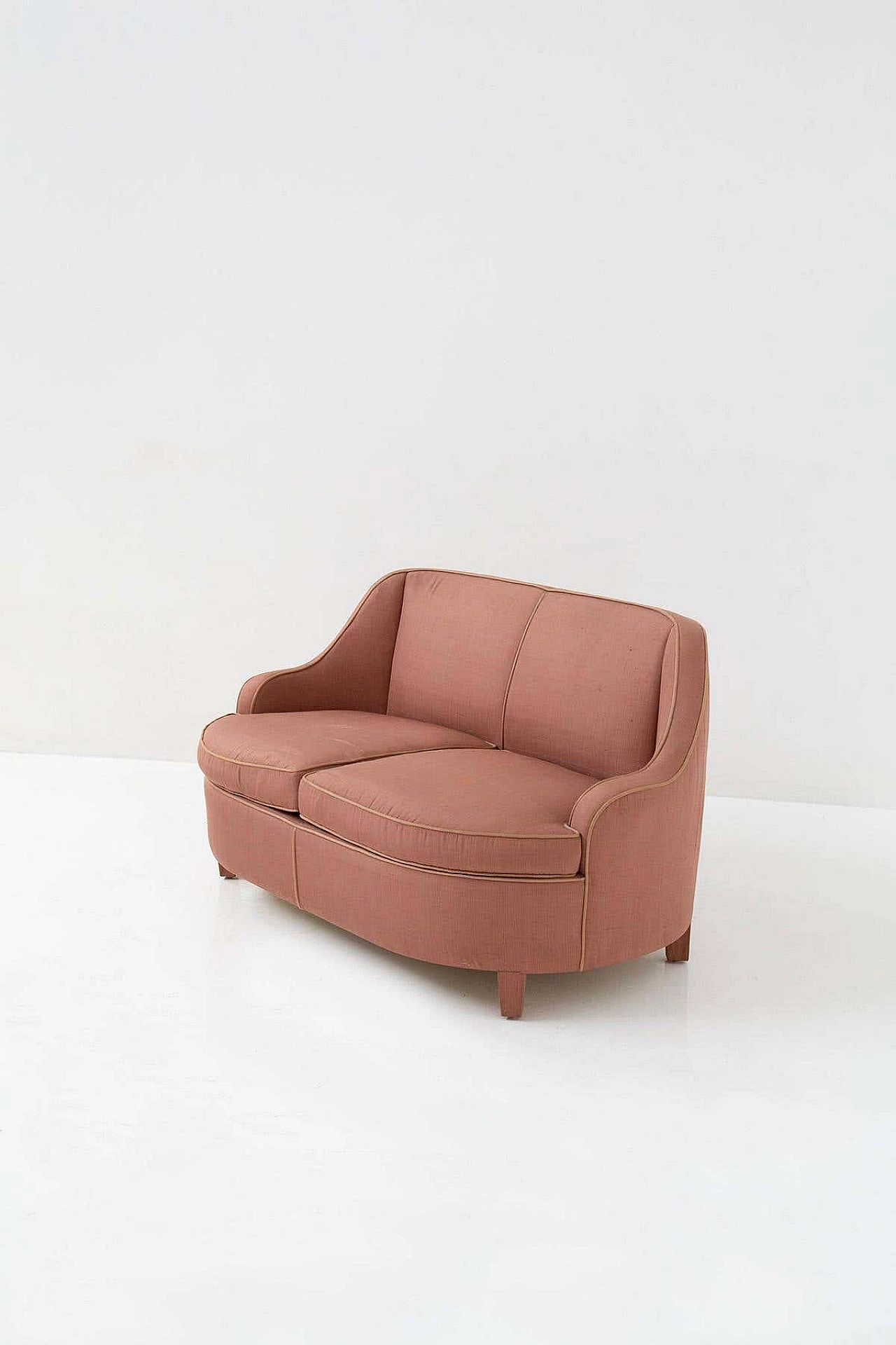 Two-seater fabric sofa attributed to Gio Ponti, 1950s 1