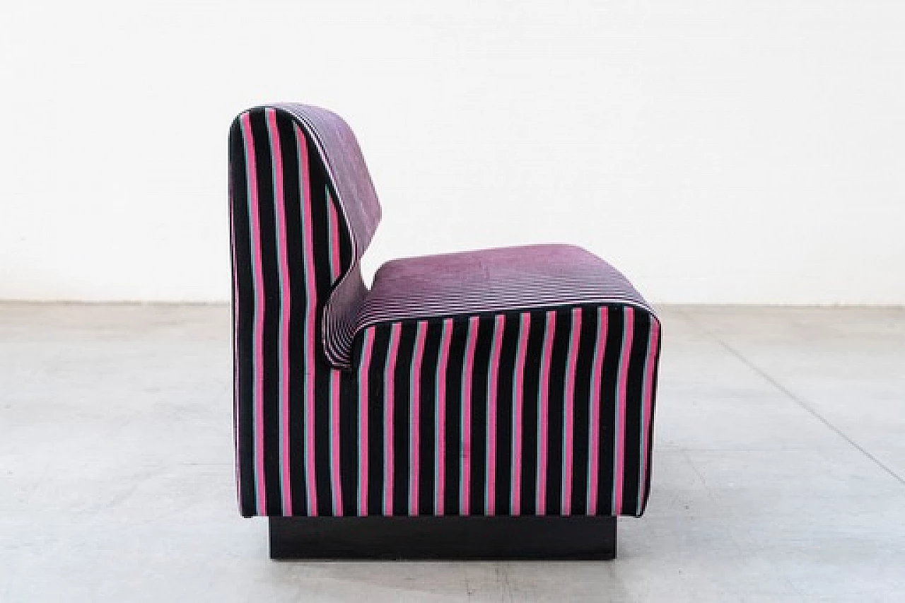 Striped fabric and plastic sofa with 13 modules by Cestari, 1990s 36