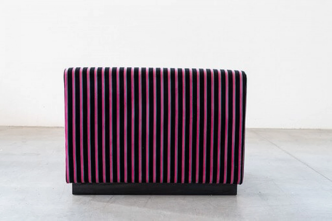Striped fabric and plastic sofa with 13 modules by Cestari, 1990s 39