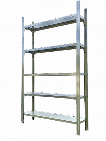 Industrial-style green steel bookcase by Secco Treviso, 1970s