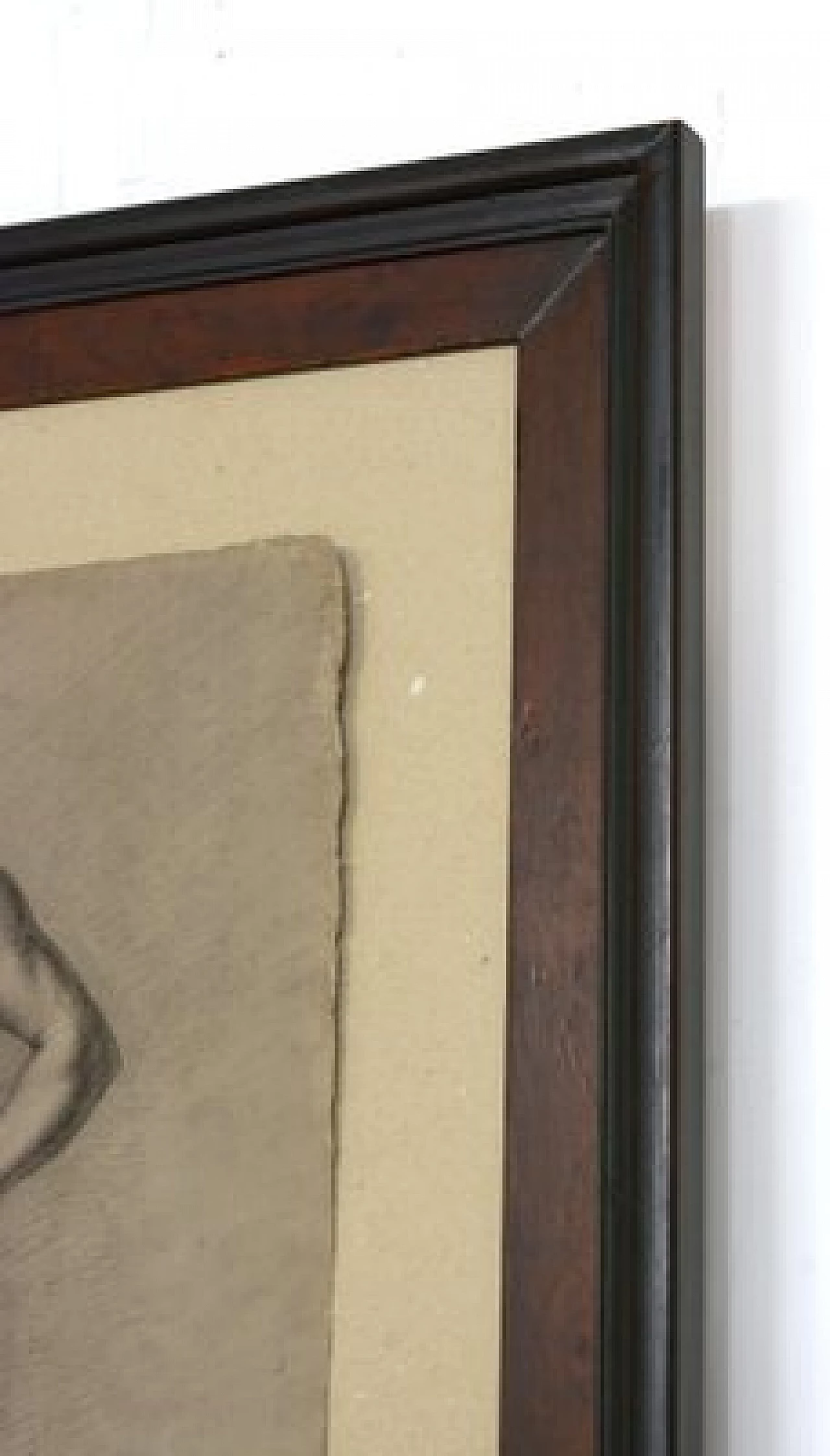 Studio di nudo maschile, disegno a carboncino e matita su carta, inizio '800 3