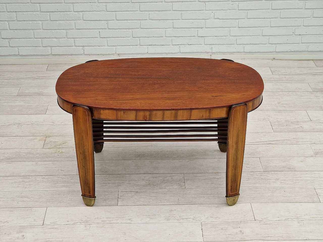 Art Deco teak and ash coffee table by Edmund Jørgensen, 1930s 4