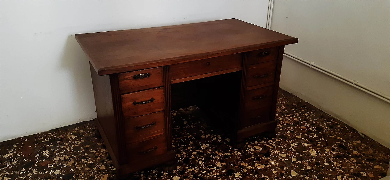 Scrivania in stile ministeriale decapata, anni '20 1