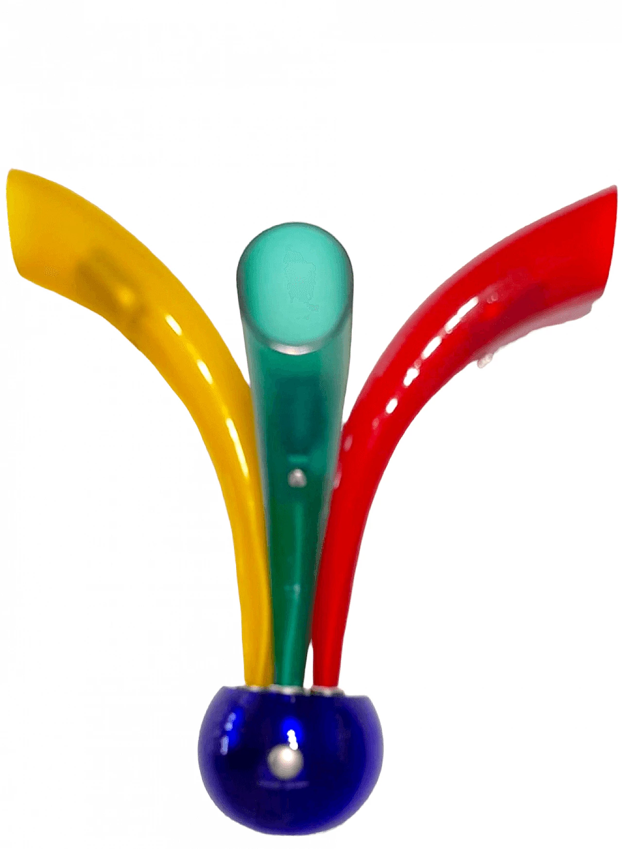 Phoenix three-light wall light in coloured Murano glass by Sylcom, 1980s 3