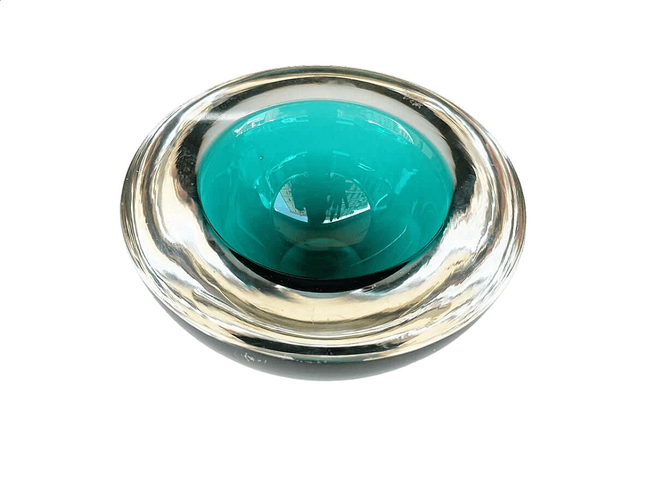 Green Murano glass ashtray by De Majo, 1980s 5