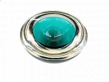 Green Murano glass ashtray by De Majo, 1980s