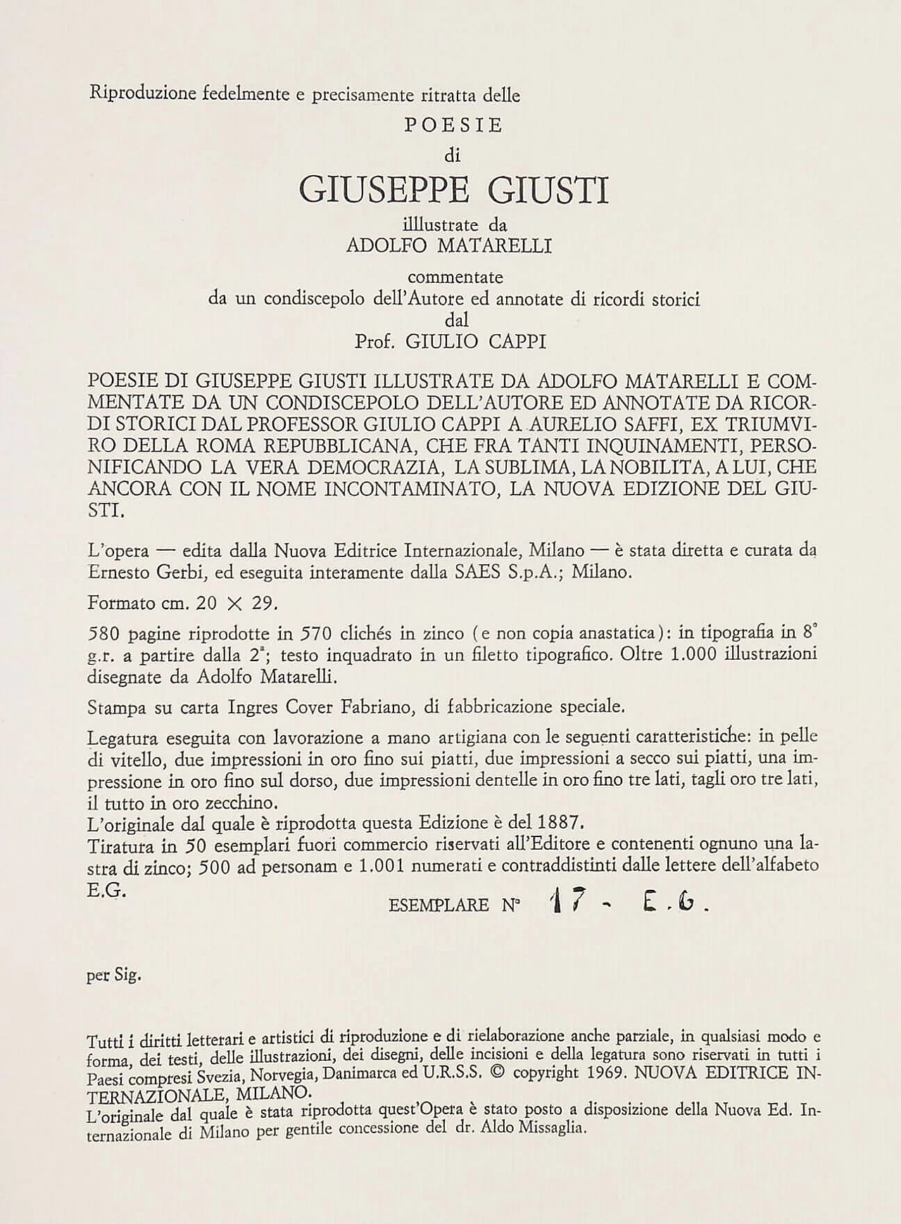Libro di poesie di Giuseppe Giusti illustrate da A. Matarelli, 1969 11