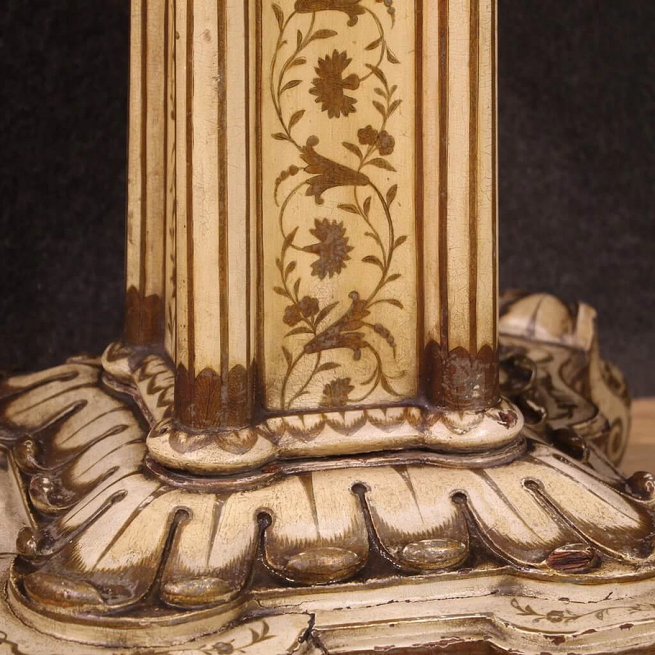 Lacquered and gilded wood game table, late 19th century 8