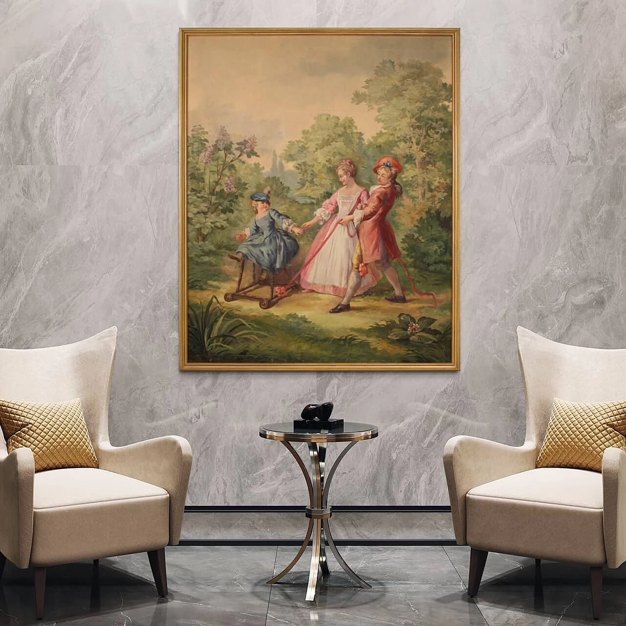 Walk in the park, oil painting on canvas 2