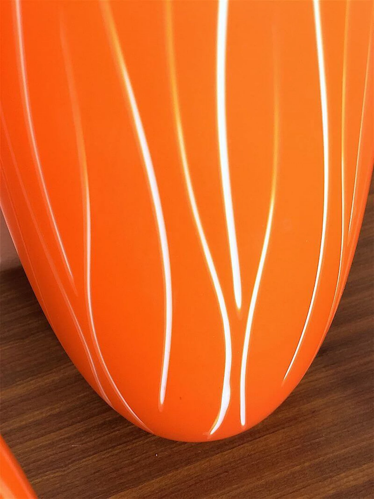 4 Orange Murano glass pendant chandeliers, 1960s 3