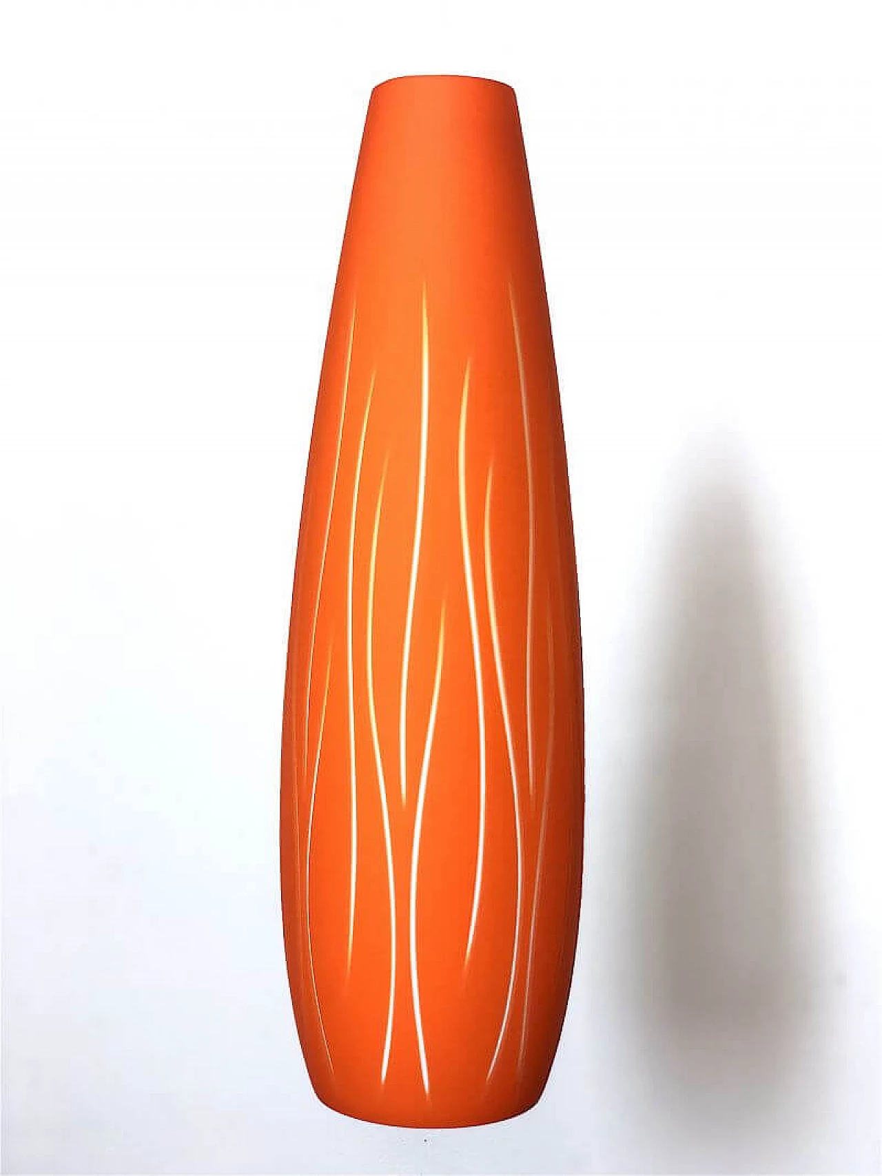 4 Orange Murano glass pendant chandeliers, 1960s 7