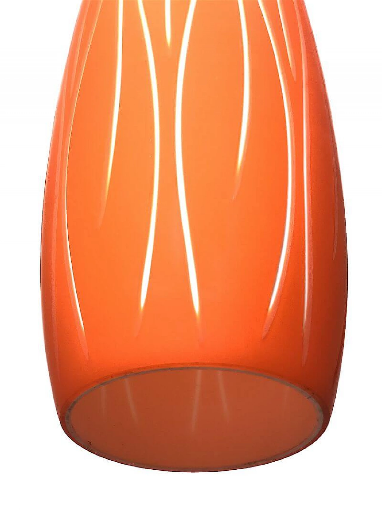 4 Orange Murano glass pendant chandeliers, 1960s 8
