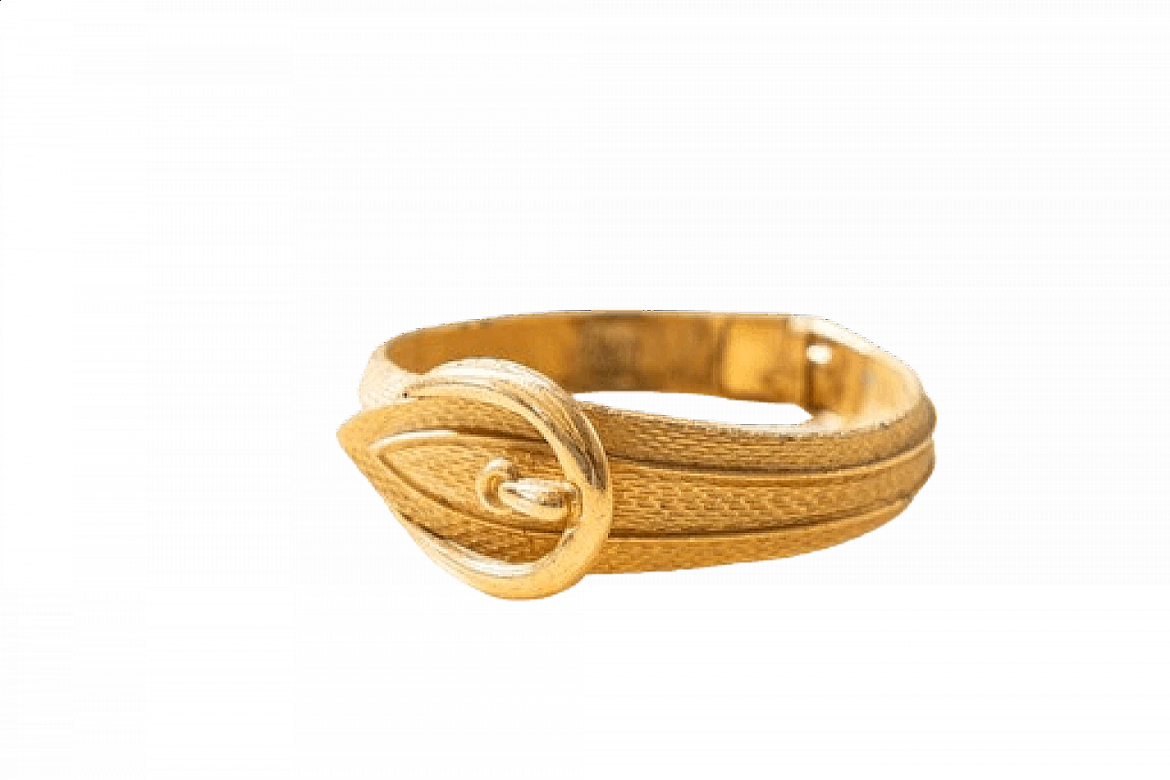 Bracciale a cintura rigida in oro 18 carati di Avon, anni '70 19