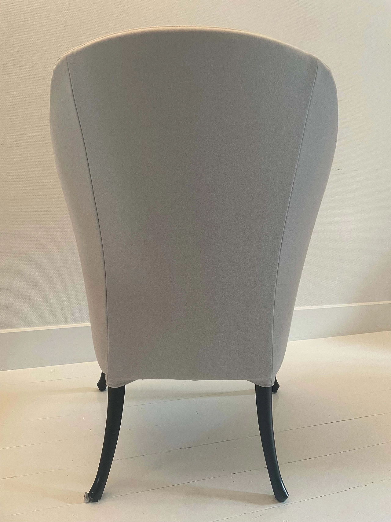 Coppia di poltrone Progetti in legno, ferro e tessuto di Giorgetti, anni '80 6