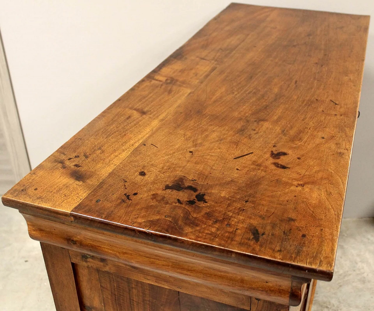 Louis Philippe solid walnut sideboard with doors and drawers, mid-19th century 1