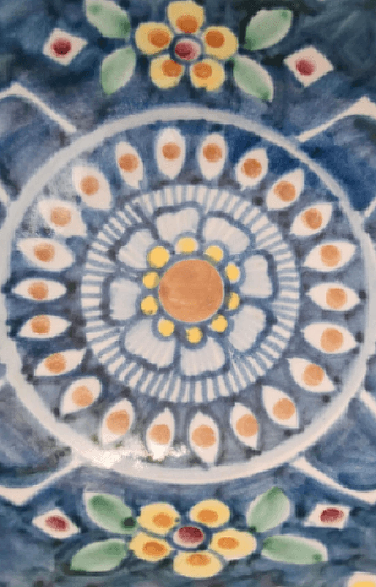 Ciotola centrotavola in ceramica di Vietri dipinta, anni '50 10