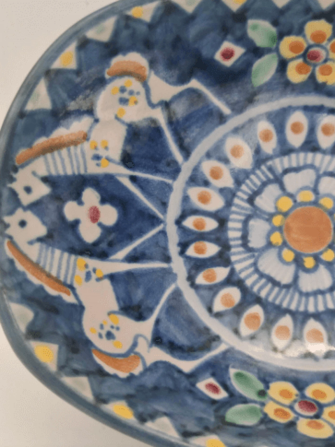 Painted Vietri ceramic centerpiece bowl, 1950s 11