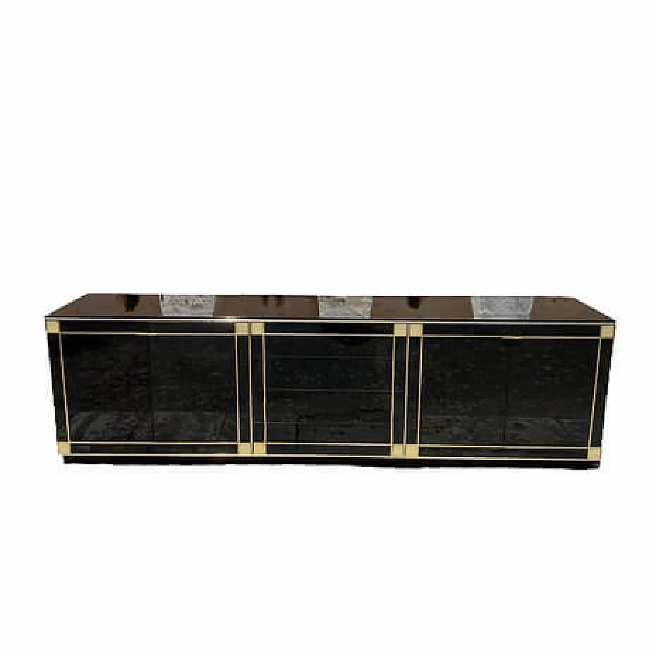 Wood, brass and mother-of-pearl sideboard by Pierre Cardin for Roche Bobois, 1980s 3