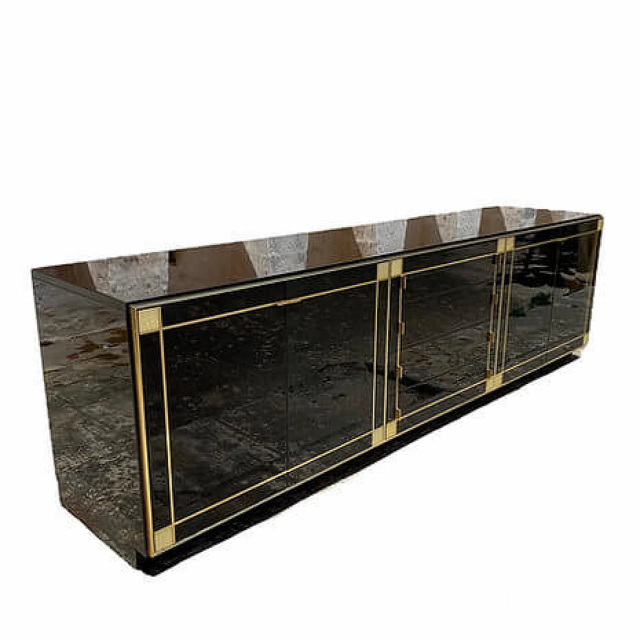 Wood, brass and mother-of-pearl sideboard by Pierre Cardin for Roche Bobois, 1980s 6