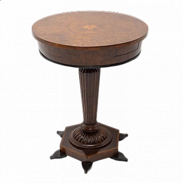 Neo-Baroque game table in walnut, oak and maple, late 19th century