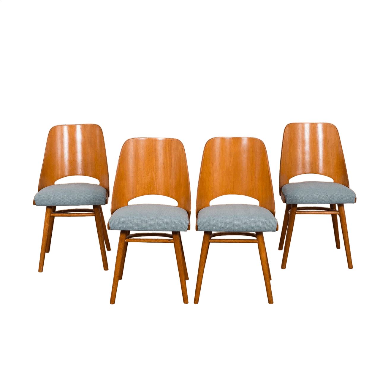 4 Chairs 514 by Radomir Hofman for TON, 1960s 20