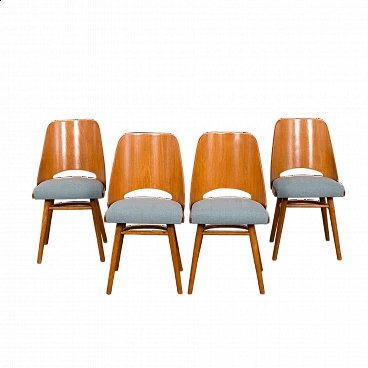 4 Chairs 514 by Radomir Hofman for TON, 1960s