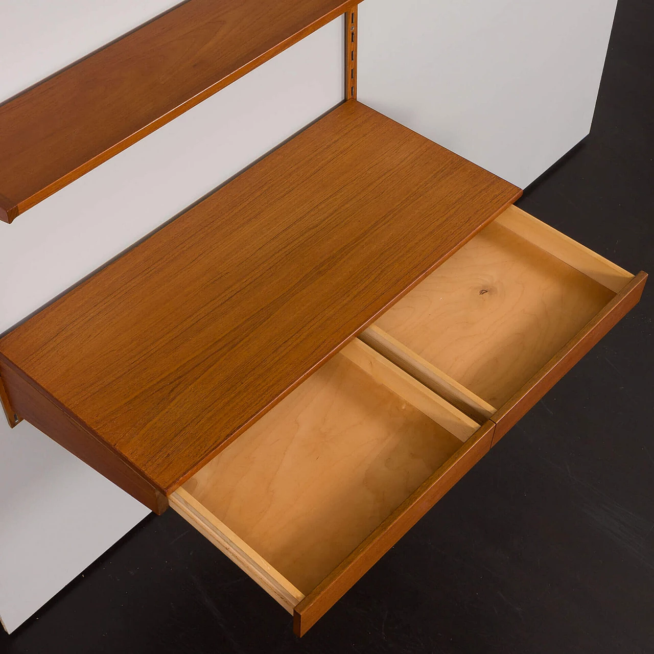 Hanging bookcase with desk by Kai Kristiansen for FM Mobler, 1960s 6