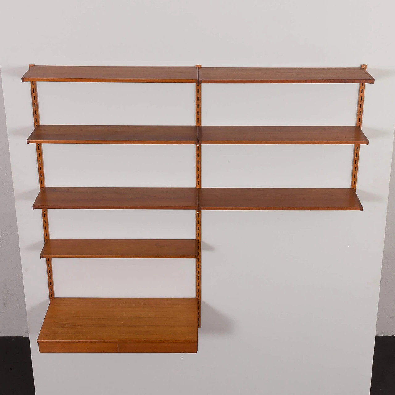 Hanging bookcase with desk by Kai Kristiansen for FM Mobler, 1960s 12