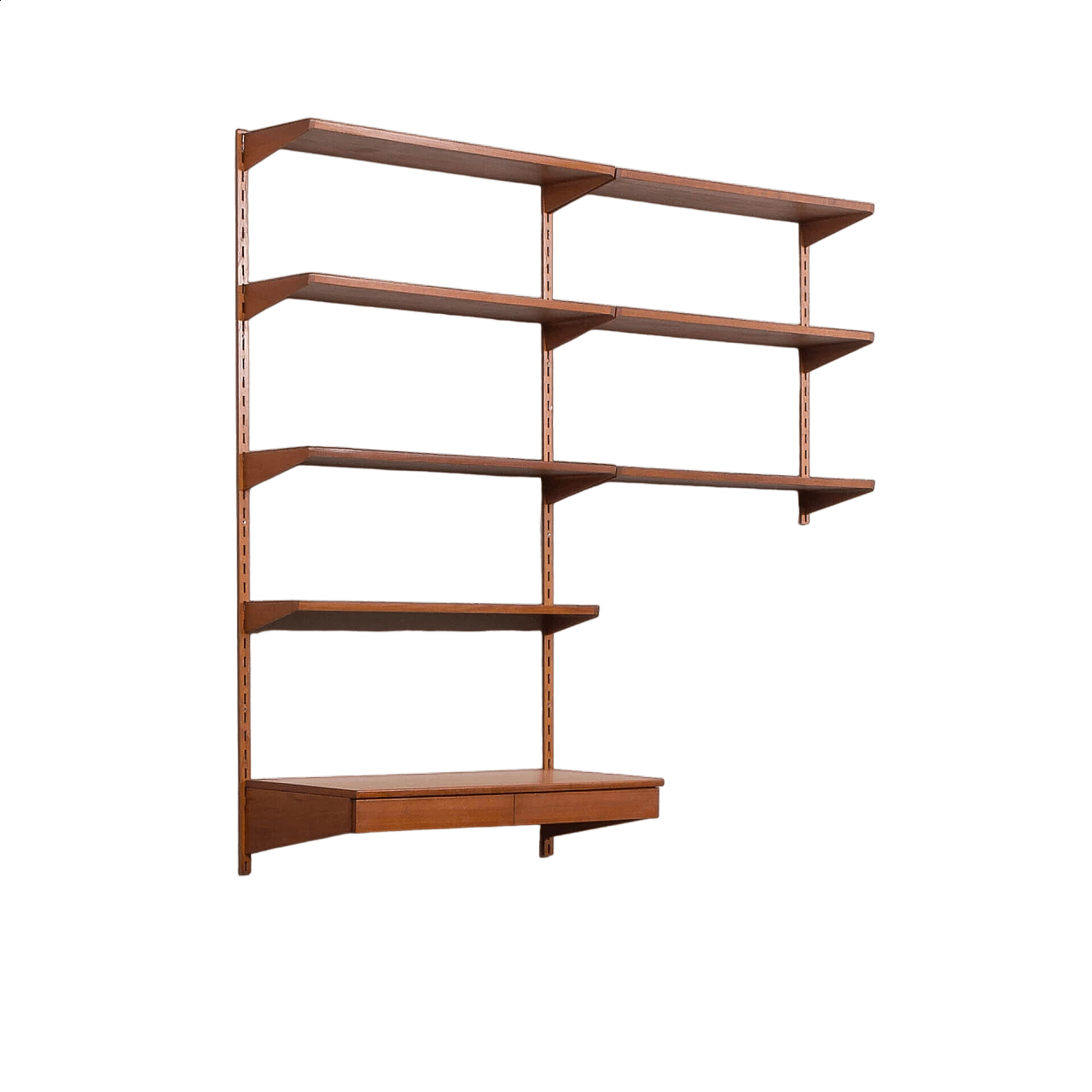 Hanging bookcase with desk by Kai Kristiansen for FM Mobler, 1960s 14