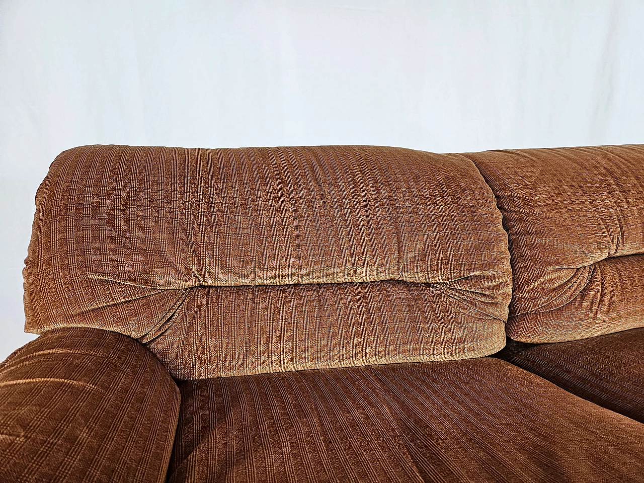 Two-seater brown fabric sofa by Doimo, 1970s 7