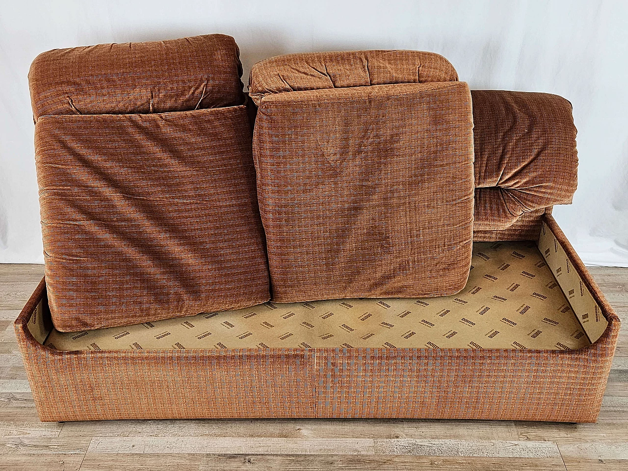 Two-seater brown fabric sofa by Doimo, 1970s 18