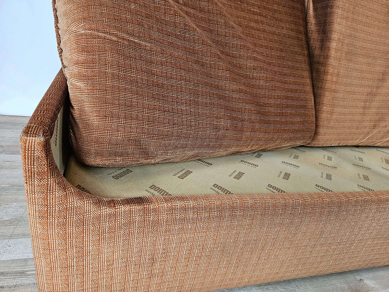 Two-seater brown fabric sofa by Doimo, 1970s 21