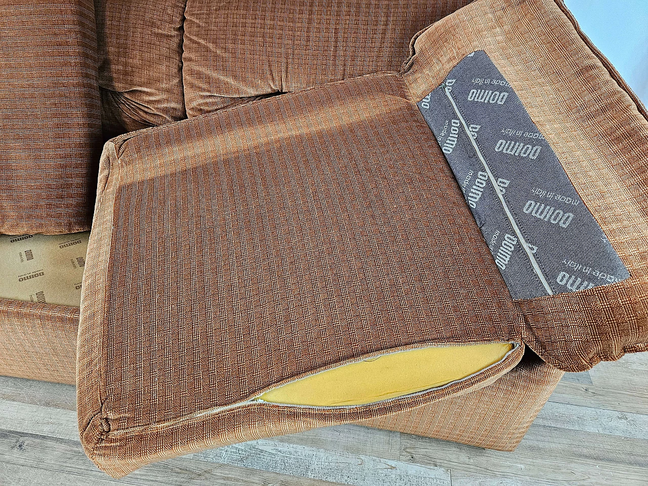 Two-seater brown fabric sofa by Doimo, 1970s 22