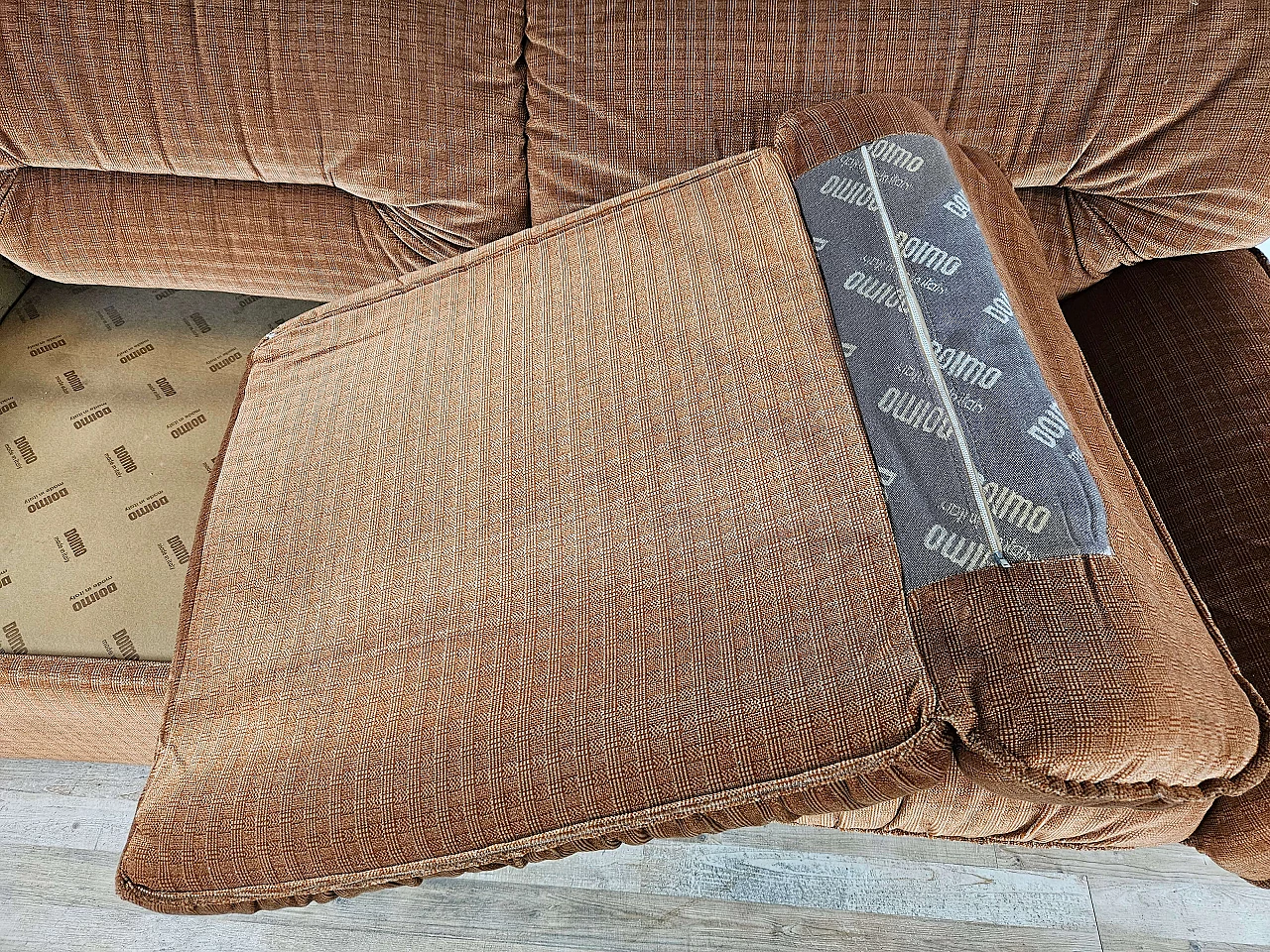 Two-seater brown fabric sofa by Doimo, 1970s 25